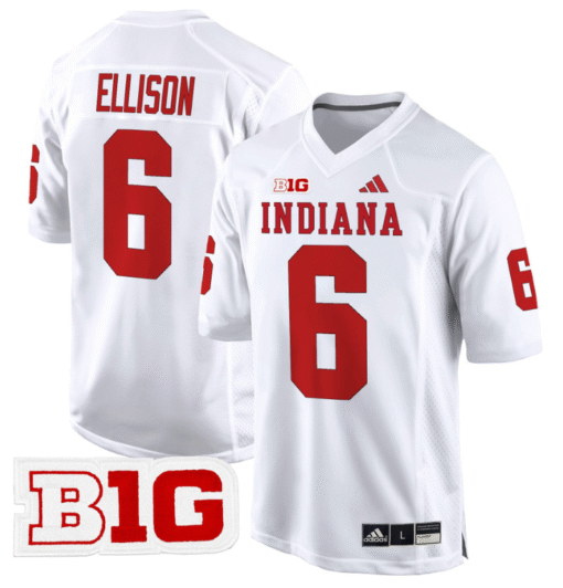Justice Ellison Jersey #6 Indiana Hoosiers 2024 Game V2 Stitched Football - Image 2