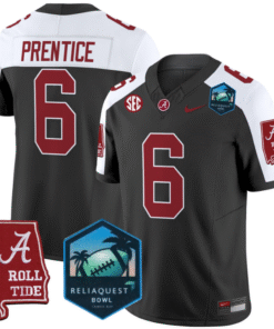 Kobe Prentice Jersey #6 Alabama Crimson Tide 2025 ReliaQuest Bowl Stitched Football