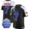 Kevin Jennings Jersey #7 SMU Mustangs 2024 ACC Championship Patch Stitched Football