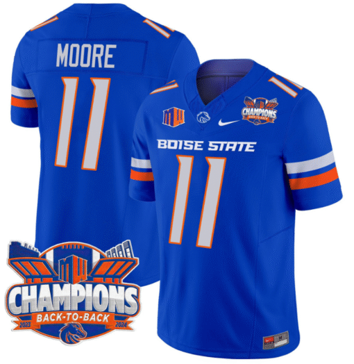 Kellen Moore Jersey #11 Boise State Broncos Back To Back Champions Stitched Football - Image 3