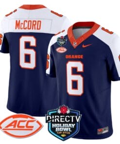 Kyle McCord Jersey #6 Syracuse Orange 2025 Holiday Bowl Patch Stitched Football