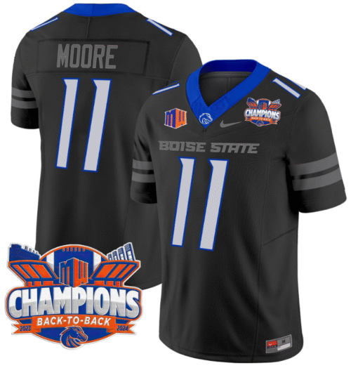 Kellen Moore Jersey #11 Boise State Broncos Back To Back Champions Stitched Football