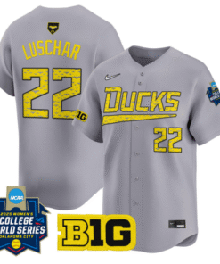 Kai Luschar Jersey #22 Oregon Ducks Softball 2025 World Series Stitched Baseball