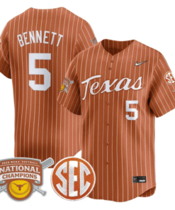Kaydee Bennett Jersey #5 Texas Longhorns 2025 National Champions Stitched Baseball