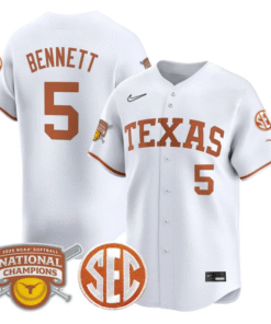 Alternative view of Kaydee Bennett Jersey #5 Texas Longhorns 2025 National Champions Stitched Baseball