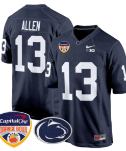 Kaytron Allen Jersey 13 Custom Penn State Orange Bowl Patch Navy