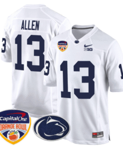 Alternative view of Kaytron Allen Jersey #13 Custom Penn State Orange Bowl Patch Stitched Football