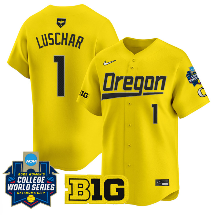 Kedre Luschar Jersey #1 Oregon Ducks Softball 2025 World Series Stitched Baseball 2 Kedre Luschar Jersey #1 Oregon Ducks Softball 2025 World Series Stitched Baseball - Image 2