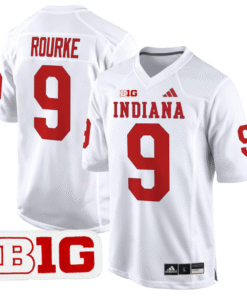 Alternative view of Kurtis Rourke Jersey #9 Indiana Hoosiers 2024 Game Stitched Football
