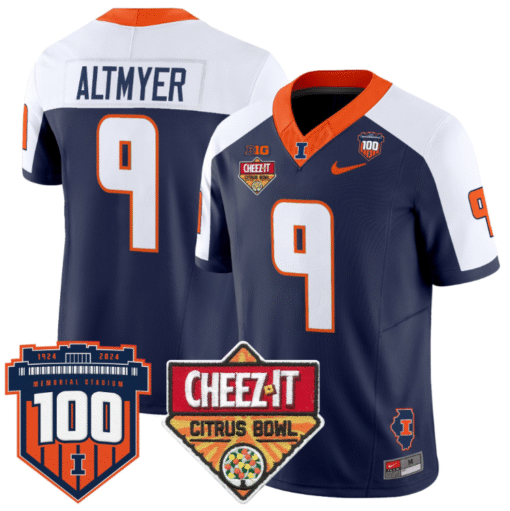 Luke Altmyer Jersey #9 Illinois Fighting 2025 Cheez-It Citrus Bowl Stitched Football