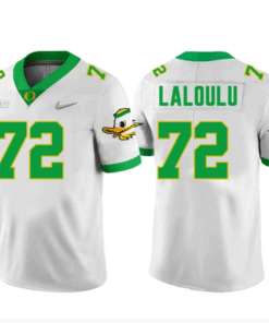 Alternative view of Lapani Laloulu Jersey #72 Oregon Ducks Stitched Football