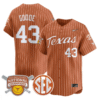 Leighann Goode Jersey #43 Texas Longhorns 2025 National Champions Stitched Baseball