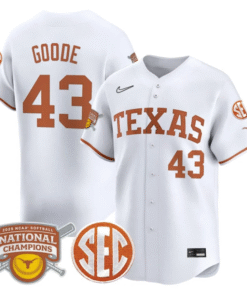 Leighann Goode Jersey 43 Texas Longhorns 2025 National Champions White