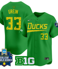Lyndsey Grein Jersey #33 Oregon Ducks Softball 2025 World Series Stitched Baseball 7 Lyndsey Grein Jersey 33 Oregon Ducks Softball 2025 World Series Stitched Green