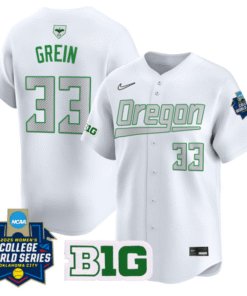 Lyndsey Grein Jersey #33 Oregon Ducks Softball 2025 World Series Stitched Baseball 6 Lyndsey Grein Jersey 33 Oregon Ducks Softball 2025 World Series Stitched White