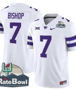 Alternative view of Michael Bishop Jersey #7 Kansas State Wildcats 2025 Rate Bowl Patch Stitched Football