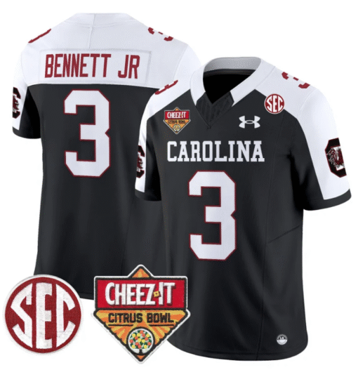 Mazeo Bennett Jr Jersey #3 South Carolina Cheez-It Citrus Bowl Patch Stitched Football