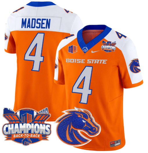 Maddux Madsen Jersey #4 Boise State Broncos Back To Back Champions Stitched Football - Image 6