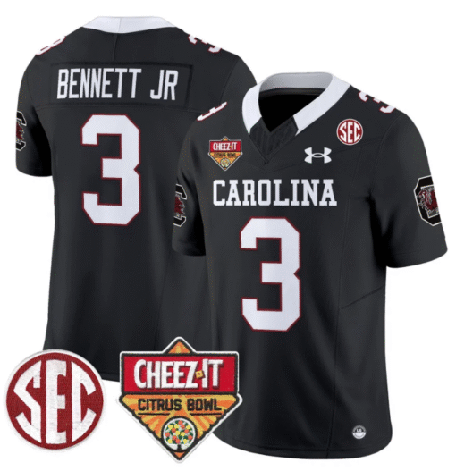 Mazeo Bennett Jr Jersey #3 South Carolina Cheez-It Citrus Bowl Patch Stitched Football - Image 5