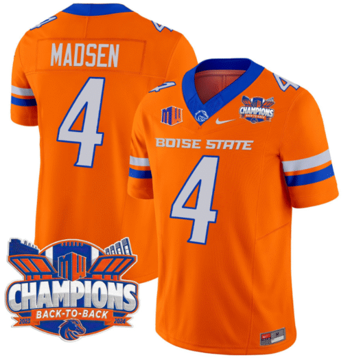Maddux Madsen Jersey #4 Boise State Broncos Back To Back Champions Stitched Football - Image 5
