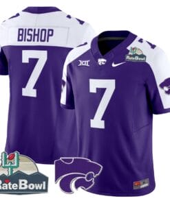 Michael Bishop Jersey #7 Kansas State Wildcats 2025 Rate Bowl Patch Stitched Football 8 MF54WVF