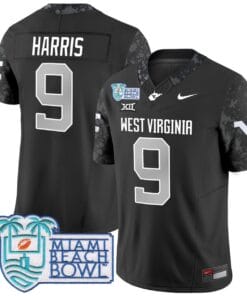 Major Harris Jersey #9 West Virginia Mountaineers 2025 Miami Beach Bowl Alternate Stitched Football 9 MHOW5Q5