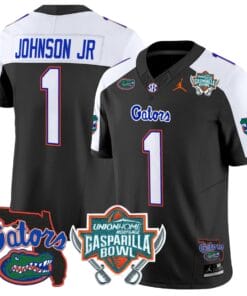 Montrell Johnson Jr Jersey #1 Florida Gators 2025 Gasparilla Bowl Patch Stitched Football