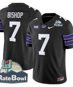 Michael Bishop Jersey #7 Kansas State Wildcats 2025 Rate Bowl Patch Stitched Football 9 MUAJV54