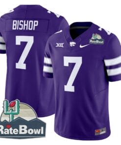 Michael Bishop Jersey #7 Kansas State Wildcats 2025 Rate Bowl Patch Stitched Football 7 MUZYQ09