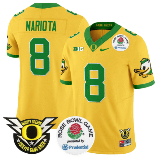 Marcus Mariota Jersey #8 Oregon Ducks 2024 Rose Bowl Stitched Football - Image 3