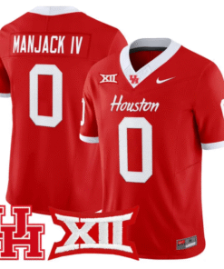 Manjack IV Jersey 0 Houston Cougars 2025 Vapor Limited Stitched Red