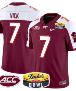 Michael Vick Jersey #7 Virginia Tech Hokies 2025 Duke’s Mayo Bowl Patch Stitched Football