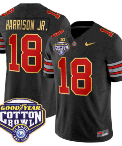 Marvin Harrison Jr Jersey #18 Ohio State 'Heritage Stripe' Cotton Bowl Stitched Football