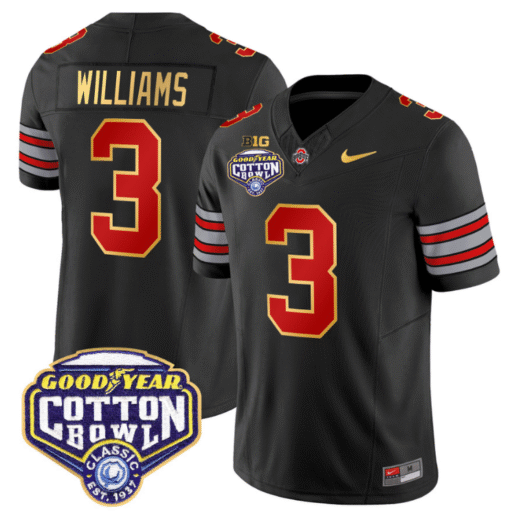 Miyan Williams Jersey #3 Ohio State 'Heritage Stripe' Cotton Bowl Stitched Football
