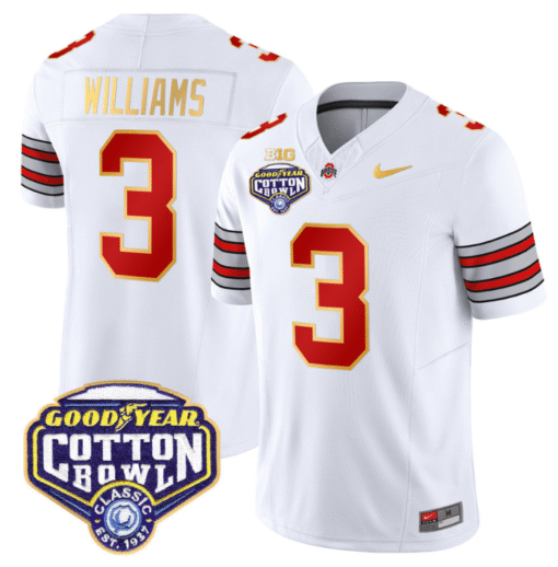 Miyan Williams Jersey #3 Ohio State 'Heritage Stripe' Cotton Bowl Stitched Football - Image 2