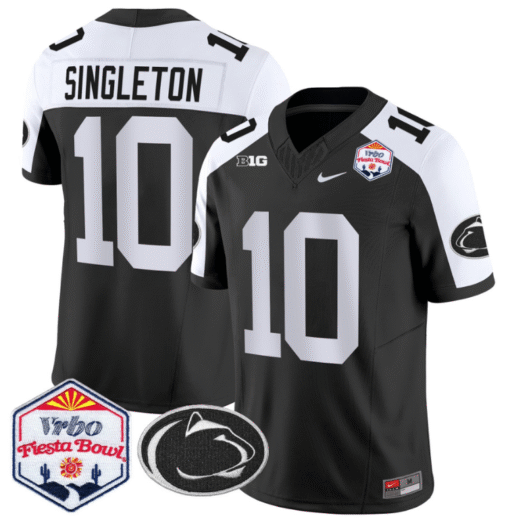 Nicholas Singleton Jersey #10 Penn State 2024 Fiesta Bowl Patch Stitched Football