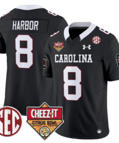 Nyck Harbor Jersey #8 South Carolina Cheez-It Citrus Bowl Patch Stitched Football 9 N6HCDMV