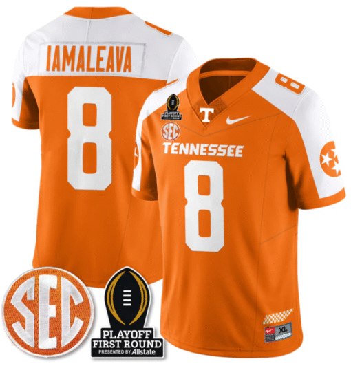 Nico Iamaleava Jersey #8 Tennessee Vols Playoff First Round Patch Stitched Football - Image 5