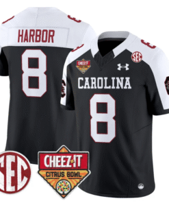 Nyck Harbor Jersey #8 South Carolina Cheez-It Citrus Bowl Patch Stitched Football