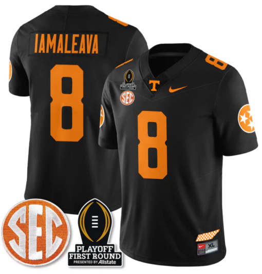 Nico Iamaleava Jersey #8 Tennessee Vols Playoff First Round Patch Stitched Football