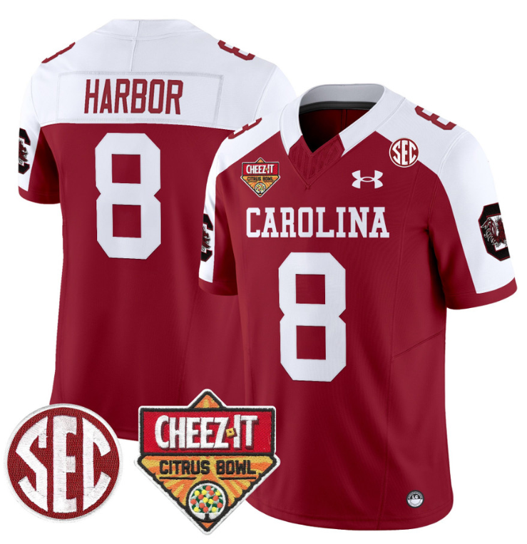 Nyck Harbor Jersey #8 South Carolina Cheez-It Citrus Bowl Patch Stitched Football 4 Nyck Harbor Jersey #8 South Carolina Cheez-It Citrus Bowl Patch Stitched Football - Image 4