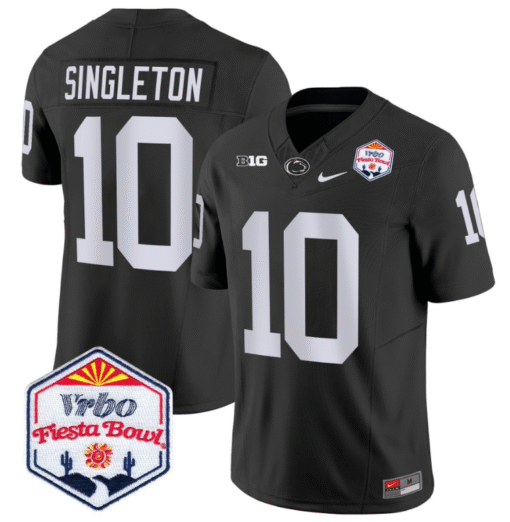 Nicholas Singleton Jersey #10 Penn State 2024 Fiesta Bowl Patch Stitched Football - Image 5