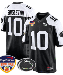 Nicholas Singleton Jersey #10 Custom Penn State Orange Bowl Patch Stitched Football