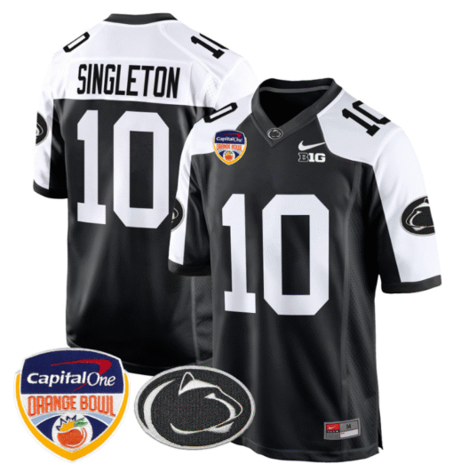 Nicholas Singleton Jersey #10 Custom Penn State Orange Bowl Patch Stitched Football
