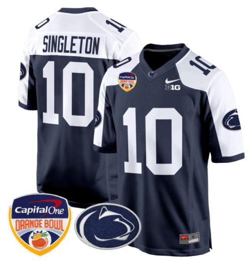 Nicholas Singleton Jersey #10 Custom Penn State Orange Bowl Patch Stitched Football - Image 4