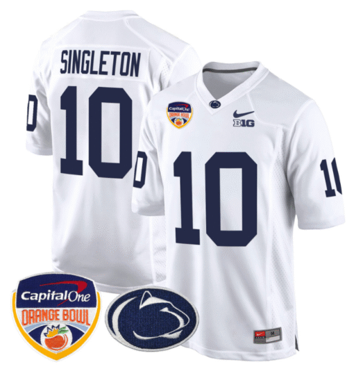 Nicholas Singleton Jersey #10 Custom Penn State Orange Bowl Patch Stitched Football - Image 2