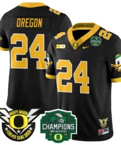 Oregon Jersey #24 Oregon Ducks 2024 Big Ten Champions Stitched Football
