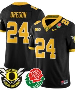 Oregon Jersey #24 Oregon Ducks 2024 Mighty Rose Bowl Patch N2 Stitched Football