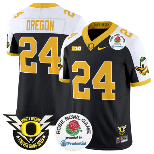 Oregon Jersey #24 Oregon Ducks 2024 Rose Bowl Stitched Football