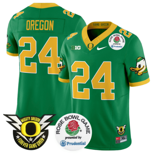 Oregon Jersey #24 Oregon Ducks 2024 Rose Bowl Stitched Football - Image 3